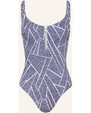 LIDEA® Badeanzug INDIGO GRID - Blau