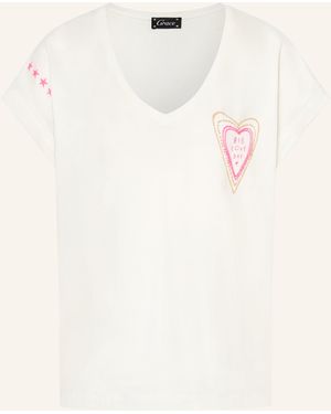 Grace T-Shirt mit Schmuckperlen - Natur
