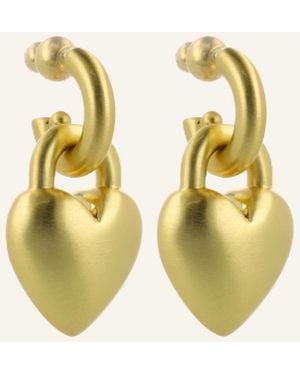 LOTT.gioielli Ohrhänger CL EARRING PENDANT LOCK HEART M GOLD by GLAMBOU - Mettallic