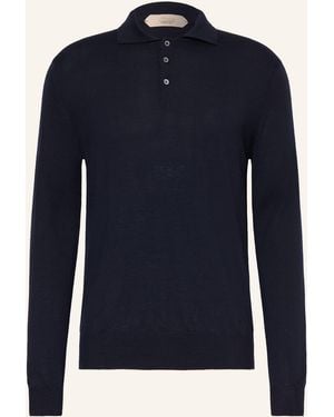 Aurélien Strick-Poloshirt aus Merinowolle - Blau