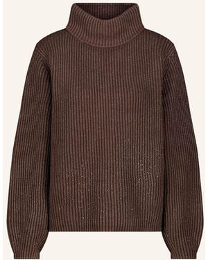 Monari Pullover mit Glitzergarn - Braun