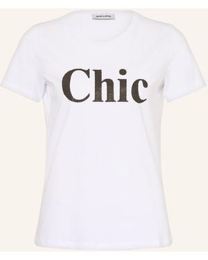 MORE&MORE T-Shirt mit Schmucksteinen - Natur