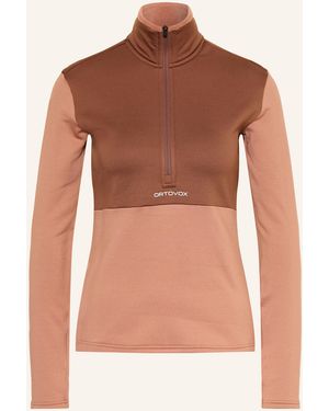 Ortovox Fleece-Troyer FLEECE LIGHT ZIP NECK - Braun