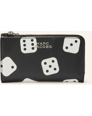 Marc Jacobs Geldbörse THE MEDIUM FLAT WALLET DICE mit Münzfach - Schwarz