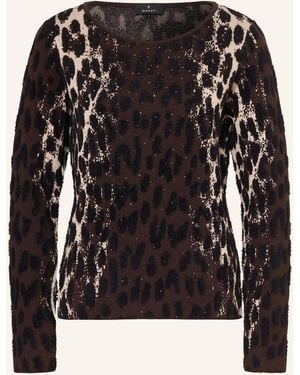 Monari Pullover mit Schmucksteinen - Schwarz