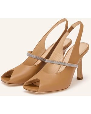 PROSPERINE® Slingpumps mit Schmuckperlen - Natur