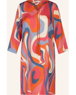 MINT & MIA Bedrucktes Viskose satin Tunika Kleid - Rot