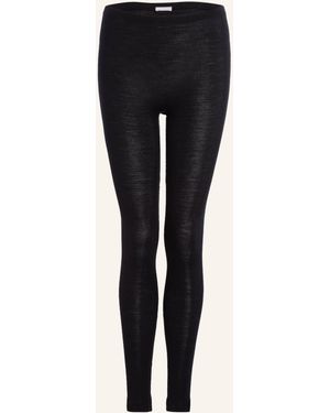 Hanro Lounge-Leggings WOOLEN SILK aus Merinowolle mit Seide - Schwarz