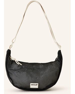 Wouf Schultertasche aus Mesh - Schwarz