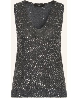 Weekend by Maxmara Stricktop TEMPO mit Pailletten - Schwarz