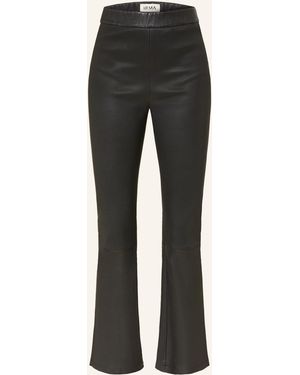 Arma Bootcut-Hose RIVER aus Leder - Schwarz