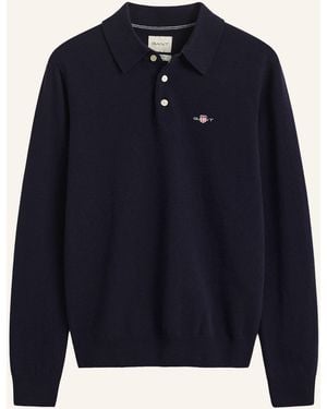 GANT Strick-Poloshirt - Blau