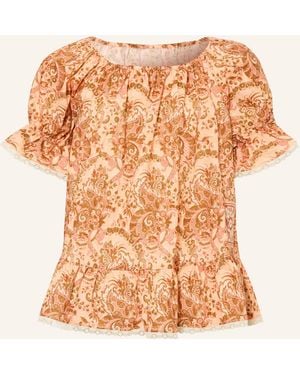 Zimmermann Blusenshirt ASTER mit Rüschen und Spitze - Weiß