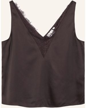 Comma, Blusentop aus Satin - Lila