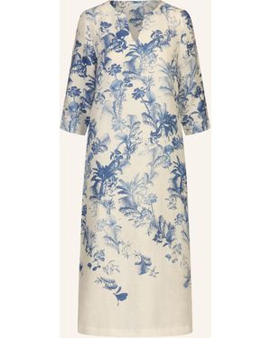 MINT & MIA Langes Tunika Leinen Kleid - Blau