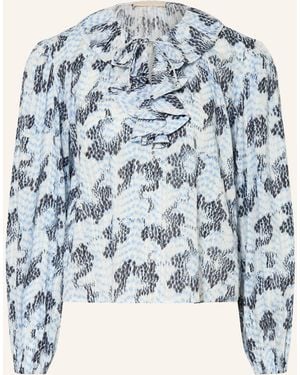 Ulla Johnson Blusenshirt SIENA mit Volants - Blau