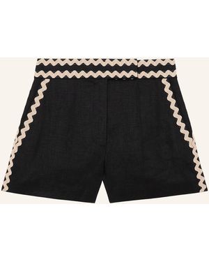 Reiss Leinenshorts MILA - Schwarz