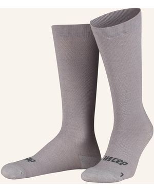Cep Socken FLIGHT COMPRESSION mit Merinowolle - Grau