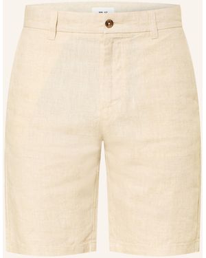 NN07 Shorts Straight Fit aus Leinen - Natur