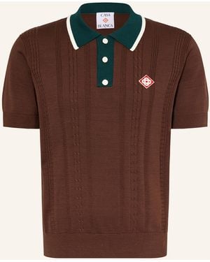 CASABLANCA Strick-Poloshirt - Braun