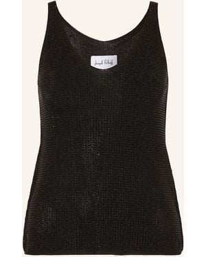 Joseph Ribkoff Stricktop mit Glitzergarn und Schmucksteinen - Schwarz