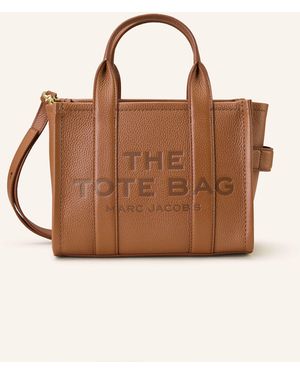 Marc Jacobs Shopper THE SMALL TOTE BAG LEATHER - Braun