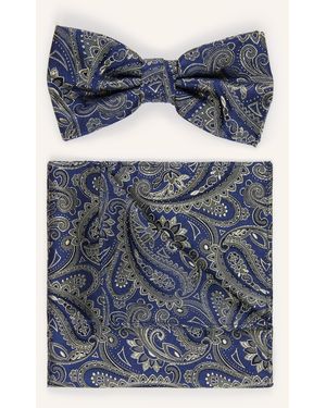 Prince BOWTIE Set: Fliege und Einstecktuch - Blau