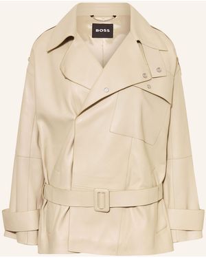 BOSS Lederjacke SATILA - Natur