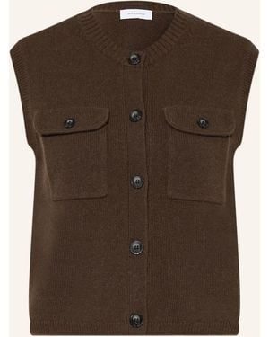 DARLING HARBOUR Strickweste mit Cashmere - Braun