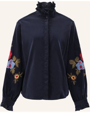 Van Laack Bluse Modern Fit - Blau