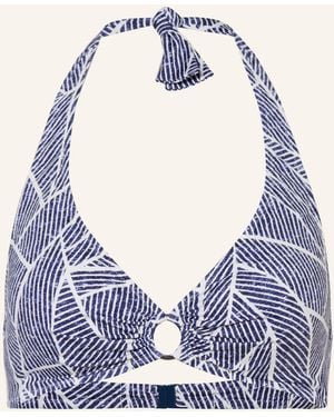 LIDEA® Neckholder-Bikini-Top INDIGO GRID - Blau
