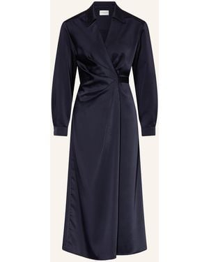 Claudie Pierlot Satinkleid in Wickeloptik - Blau
