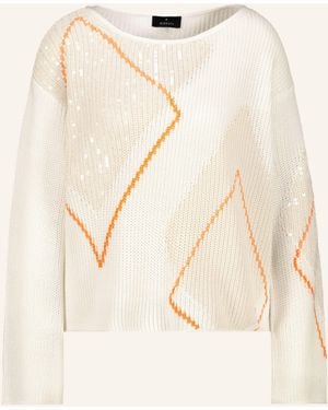 Monari Pullover mit Pailletten - Natur
