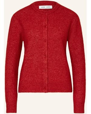 Samsøe & Samsøe Strickjacke NOR mit Alpaka - Rot