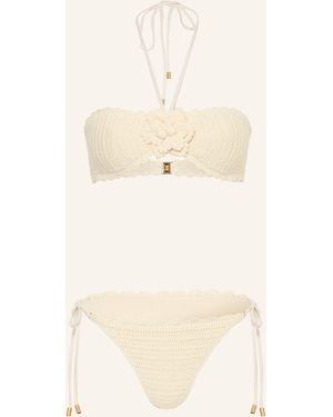 Zimmermann Bandeau-Bikini AWAKEN CROCHET FLOWER - Natur