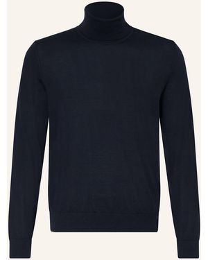 BOSS Rollkragenpullover HERNANDO aus Cashmere - Blau