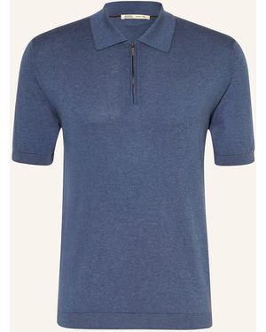 Maurizio Baldassari Strick-Poloshirt mit Seide - Blau