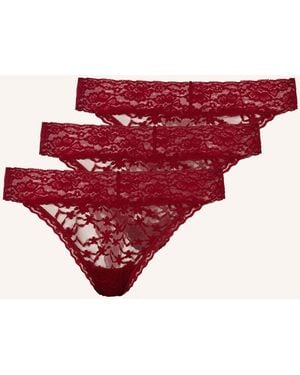 Snocks 3er-Pack String aus Spitze - Rot