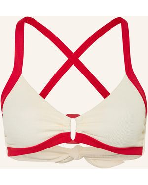 Seafolly Bustier-Bikini-Top BANDWAVE - Rot
