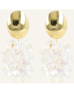LOTT.gioielli Ohrhänger SOLEA THICK OVAL CRYSTAL SEQUINS HOLO POLISHED SILVER PIN by GLAMBOU - Natur