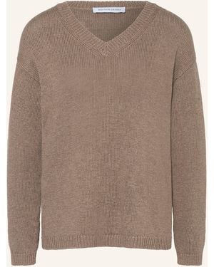 Iris Von Arnim Pullover DIONA mit Seide und Leinen - Braun
