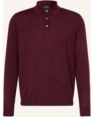 STROKESMAN'S Strick-Poloshirt aus Merinowolle - Rot