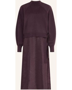 BOSS Set FLALINA: Pullover mit Cut-out und Satinkleid - Lila