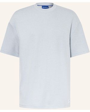 HUGO T-Shirt NUWAFFLE - Blau