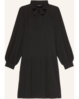 Comma, Plisseekleid mit Schluppe - Schwarz