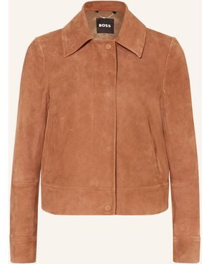BOSS Lederjacke SAMARO - Braun