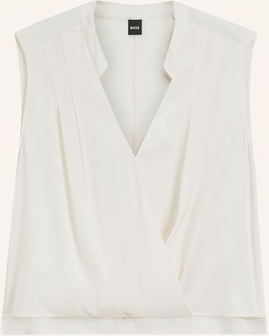 BOSS Business Bluse BASINA Regular Fit - Natur