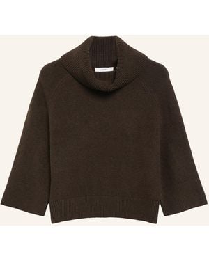 Comma, Rollkragenpullover mit 3/4-Arm - Schwarz