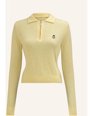 TRUE RELIGION Strick-Poloshirt AMARA - Gelb