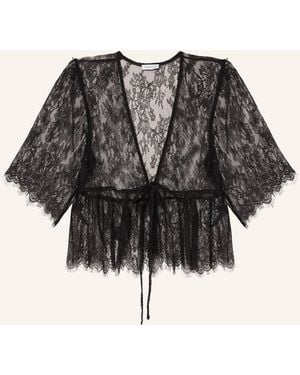 Mrs & HUGS Spitzenbluse - Schwarz